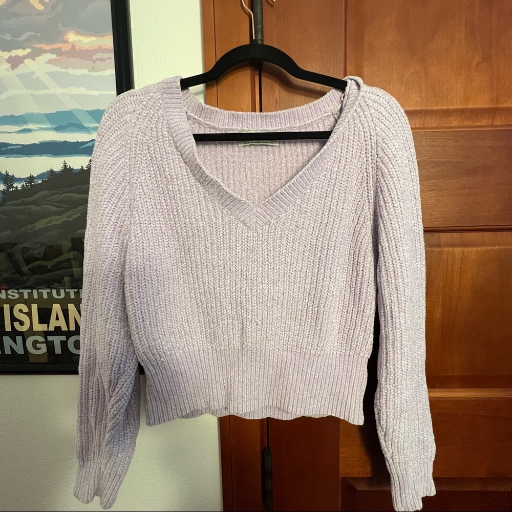Urban outfitters knitted velvety cropped sweater